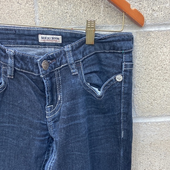 MEK Denim Harrison straight leg jean with embellished flap pocket size 26x34 - Picture 5 of 8